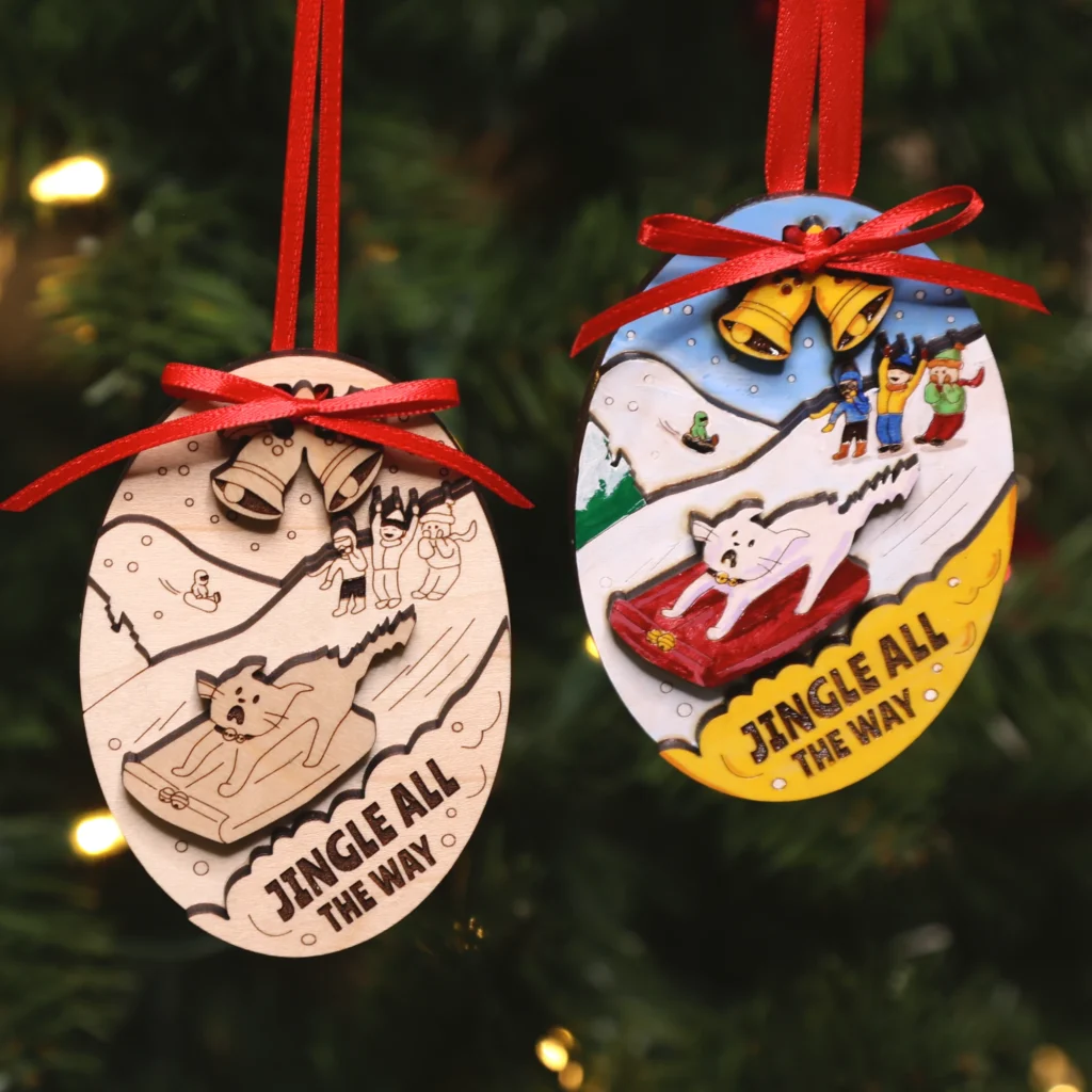 Jingle All the way ornaments
