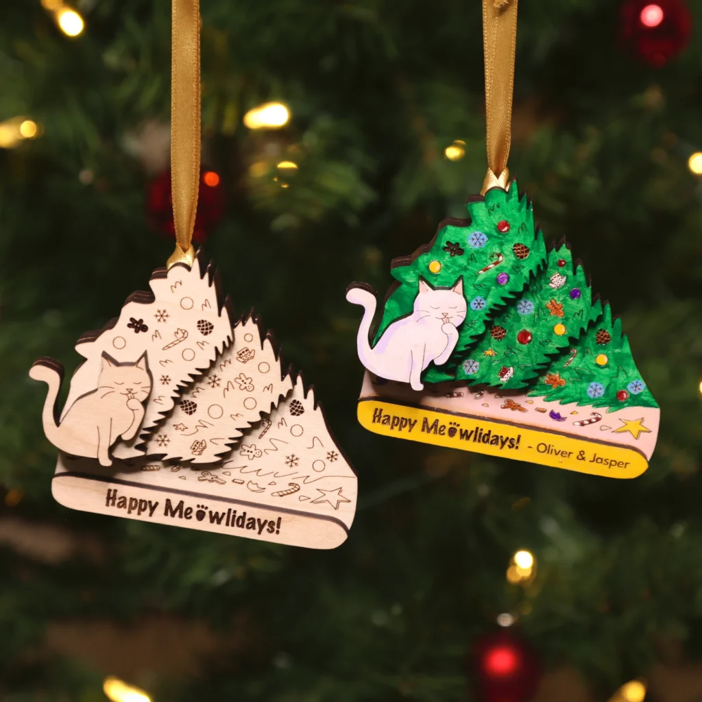 Meowliday Mischief ornaments