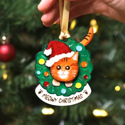 finished ornament with ribbon
